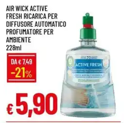 Galassia Air wick active fresh ricarica per diffusore automatico profumatore per ambiente offerta