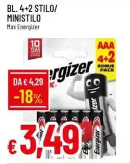 Galassia BL. 4+2 STILO/ MINISTILO Max Energizer offerta