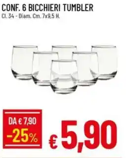 Galassia Conf. 6 bicchieri tumbler offerta