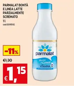 C+C Cash and Carry Parmalat bontà e linea latte parzialmente scremato offerta