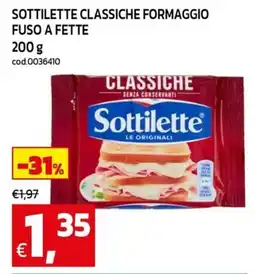C+C Cash and Carry Sottilette classiche formaggio fuso a fette offerta