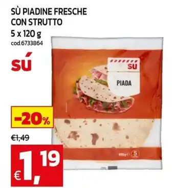 C+C Cash and Carry Sù piadine fresche con strutto offerta