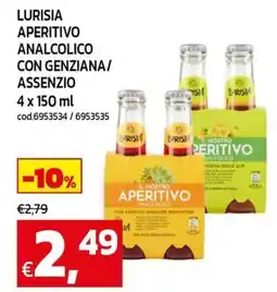 C+C Cash and Carry Lurisia aperitivo analcolico con genziana/ assenzio offerta