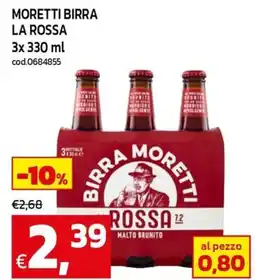 C+C Cash and Carry Moretti birra la rossa offerta