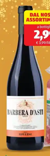ALDI ROVERSI barbera d'asti docg offerta