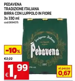 C+C Cash and Carry Pedavena tradizione italiana birra con luppolo in fiore offerta