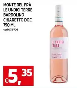 C+C Cash and Carry Monte del frà le undici terre bardolino chiaretto doc offerta