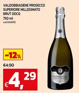 C+C Cash and Carry Valdobbiadene prosecco superiore millesimato brut docg offerta