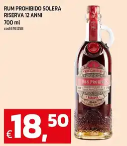 C+C Cash and Carry Rum prohibido solera riserva 12 anni offerta