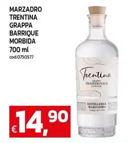 C+C Cash and Carry Marzadro trentina grappa barrique morbida offerta