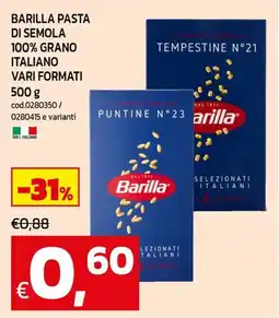 C+C Cash and Carry Barilla pasta di semola 100% grano italiano offerta