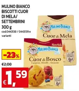 C+C Cash and Carry Mulino bianco biscotti cuor di mela/ settembrini offerta