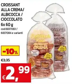 C+C Cash and Carry Croissant alla crema/ albicocca / cioccolato offerta