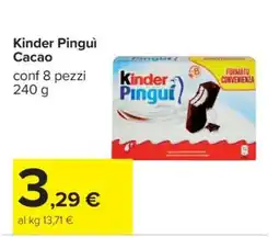 Carrefour Kinder Pinguì Cacao offerta