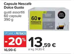 Carrefour Capsule Nescafé Dolce Gusto offerta