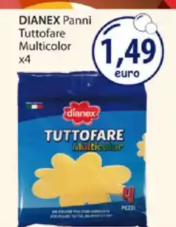 Acqua & Sapone DIANEX Panni Tuttofare Multicolor x4 offerta
