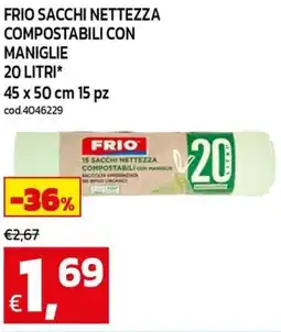 C+C Cash and Carry Frio sacchi nettezza compostabili con maniglie 45 x 50 cm 15 pz offerta