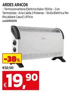 C+C Cash and Carry ARDES AR4C06 - Termoconvettore Elettrico Kalor 1500W offerta