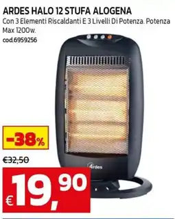 C+C Cash and Carry ARDES Halo 12 stufa alogena offerta
