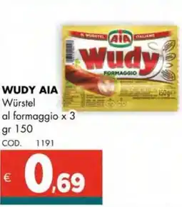 Altasfera WUDY AIA Würstel al formaggio x 3 offerta