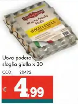 Altasfera Uova podere sfoglia gialla x 30 offerta