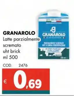 Altasfera GRANAROLO Latte parzialmente scremato uht brick offerta