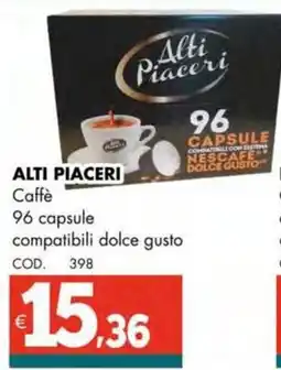 Altasfera ALTI PIACERI Caffè 96 capsule compatibili dolce gusto offerta