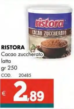 Altasfera RISTORA Cacao zuccherato latta offerta