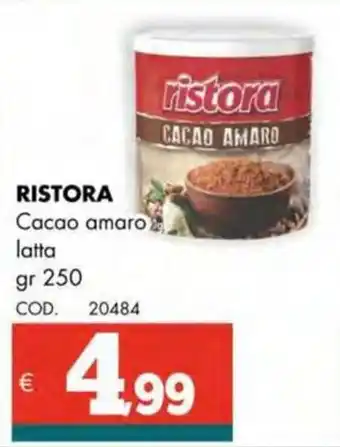 Altasfera RISTORA Cacao amaro latta offerta
