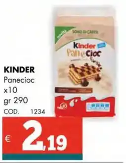 Altasfera KINDER Panecioc x10 offerta