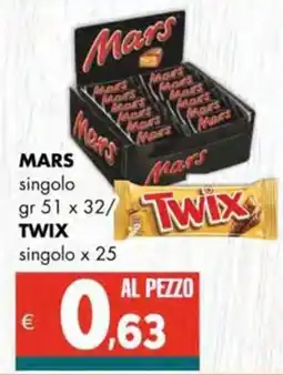 Altasfera 2 singolo TWIX singolo x 25 offerta