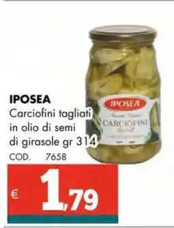 Altasfera IPOSEA Carciofini tagliati in olio di semi di girasole offerta