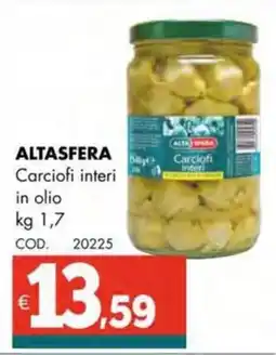 Altasfera ALTASFERA Carciofi interi in olio offerta