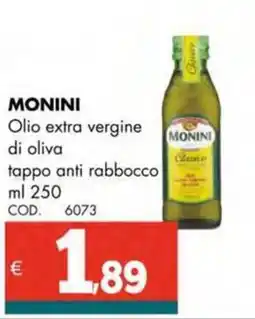 Altasfera MONINI Olio extra vergine di oliva tappo anti rabbocco offerta