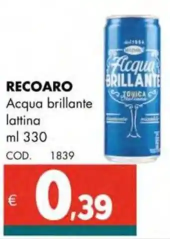 Altasfera RECOARO Acqua brillante lattina offerta