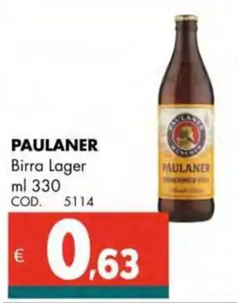 Altasfera PAULANER Birra Lager offerta