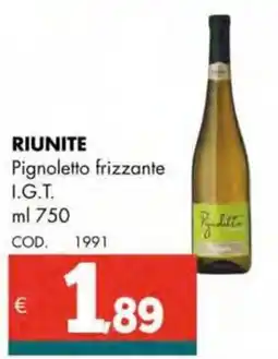 Altasfera RIUNITE Pignoletto frizzante I.G.T. offerta