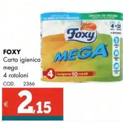 Altasfera FOXY Carta igienica mega 4 rotoloni offerta