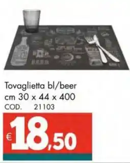 Altasfera Tovaglietta bl/beer cm 30 x 44 x 400 offerta