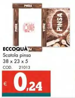 Altasfera ECCOQUÀ Scatola pinsa 38 x 23 x 5 offerta