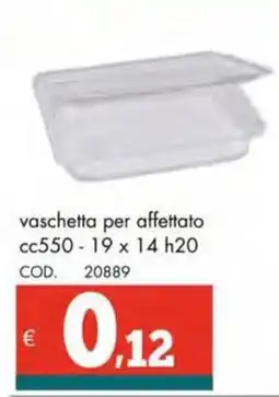 Altasfera vaschetta per affettato cc550 19 x 14 h20 offerta