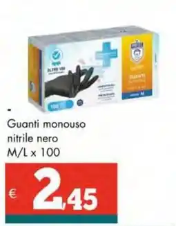 Altasfera Guanti monouso nitrile nero M/L x 100 offerta