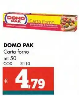 Altasfera DOMO PAK Carta forno mt 50 offerta
