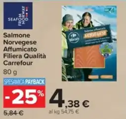 Carrefour Salmone Norvegese Affumicato Filiera Qualità Carrefour offerta