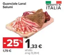 Carrefour Guanciale Lanzi Salumi offerta