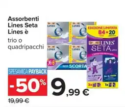 Carrefour Assorbenti Lines Seta Lines è offerta
