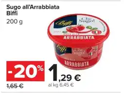 Carrefour Sugo all’Arrabbiata Biffi offerta