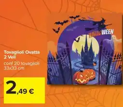 Carrefour Tovaglioli Ovatta 2 Veli offerta