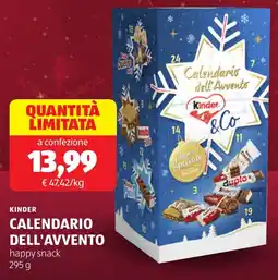 ALDI Kinder calendario dell'avvento happy snack offerta