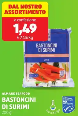 ALDI Almare seafood bastoncini di surimi offerta